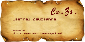 Csernai Zsuzsanna névjegykártya